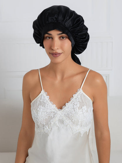Self-Tie Seiden Bonnet