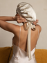 Self-Tie Seiden Bonnet